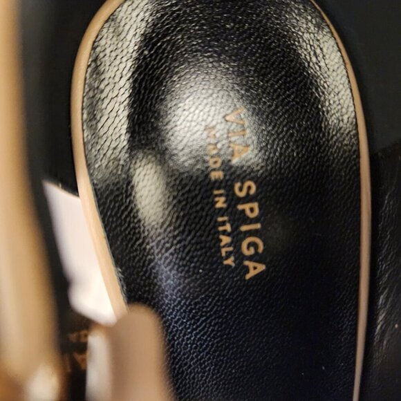 New Via Spiga Eladine Leather Sandals. Sand/Cream. NIB. Size 7.5 - Picture 5 of 11